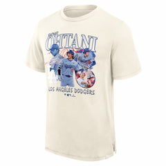 Shohei Ohtani Los Angeles Dodgers Montage T-Shirt - Cream