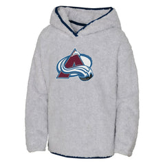 Colorado Avalanche Girls Youth Ultimate Teddy Fleece Pullover Hoodie Heather Gray