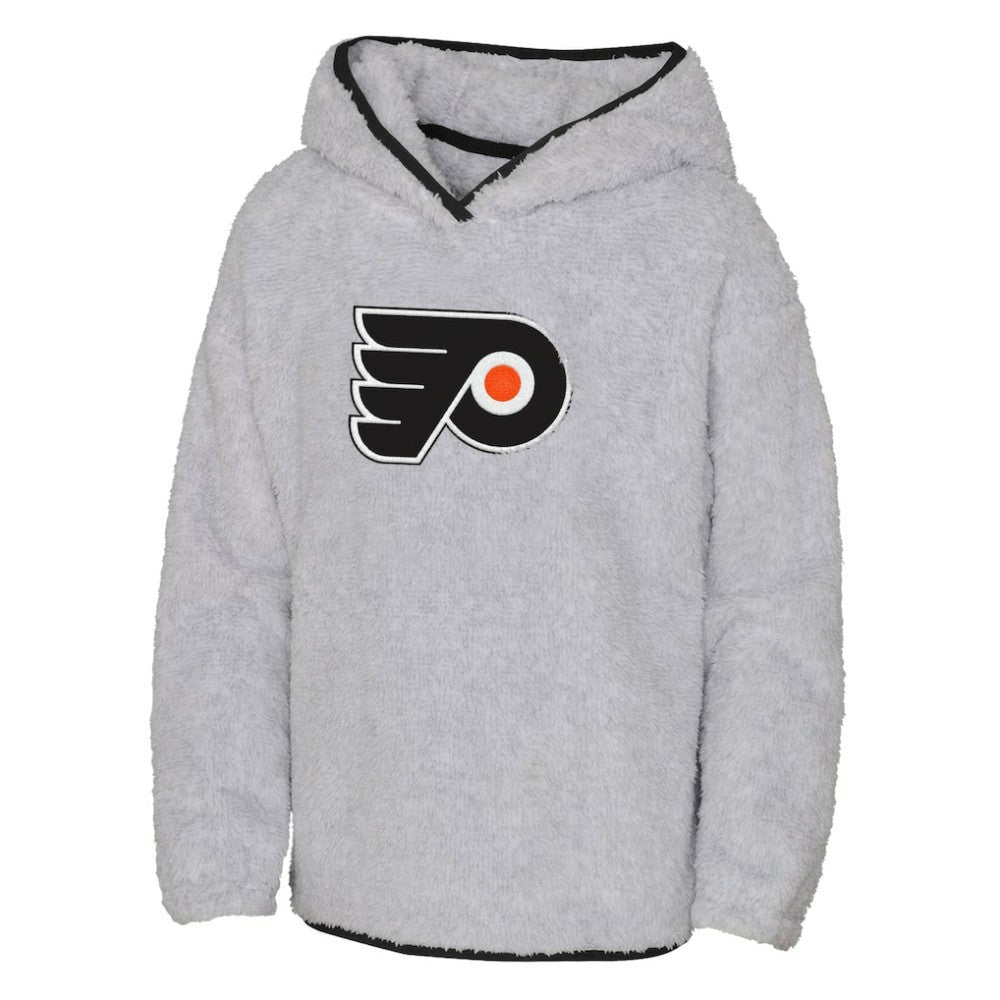 Philadelphia Flyers Girls Youth Ultimate Teddy Fleece Pullover Hoodie Heather Gray