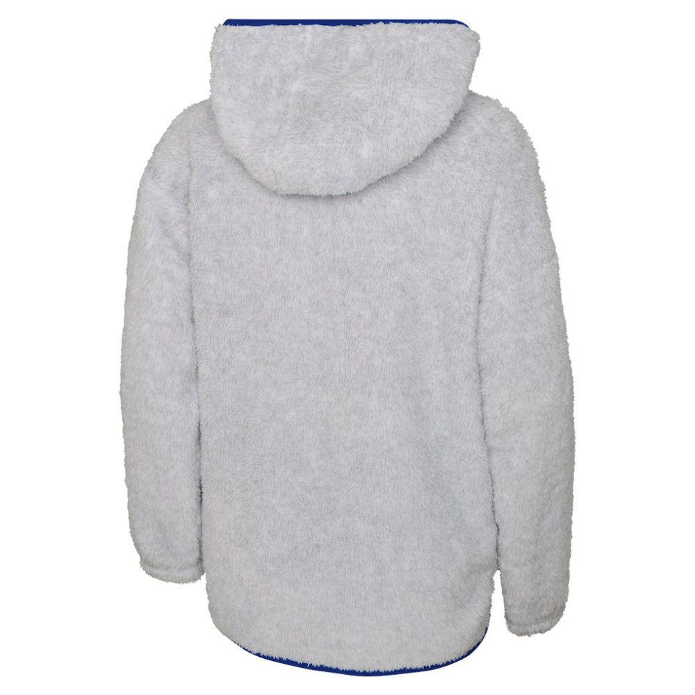 New York Rangers Girls Youth Ultimate Teddy Fleece Pullover Hoodie Heather Gray
