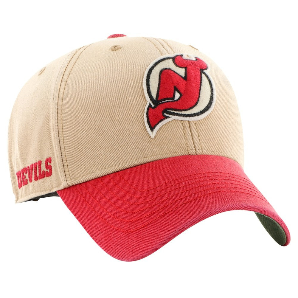 New Jersey Devils '47 Dusted Sedgwick MVP Adjustable Hat Khaki/Red