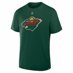 Quinn Hughes Minnesota Wild Fanatics Authentic Stack Name & Number T-Shirt Green