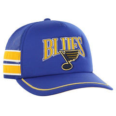 St. Louis Blues '47 Sideband Stripes Trucker Snapback Hat Blue