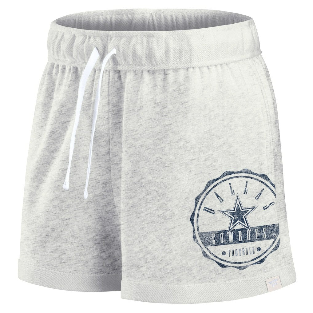 Dallas Cowboys Women's Vintage Badge Shorts - Oatmeal for sale