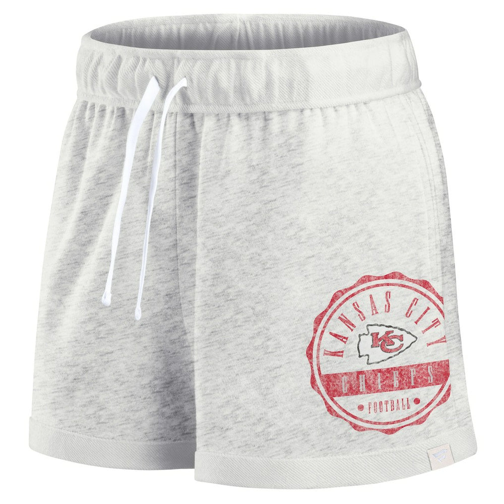 Kansas City Chiefs Women's Vintage Badge Shorts - Oatmeal outlet