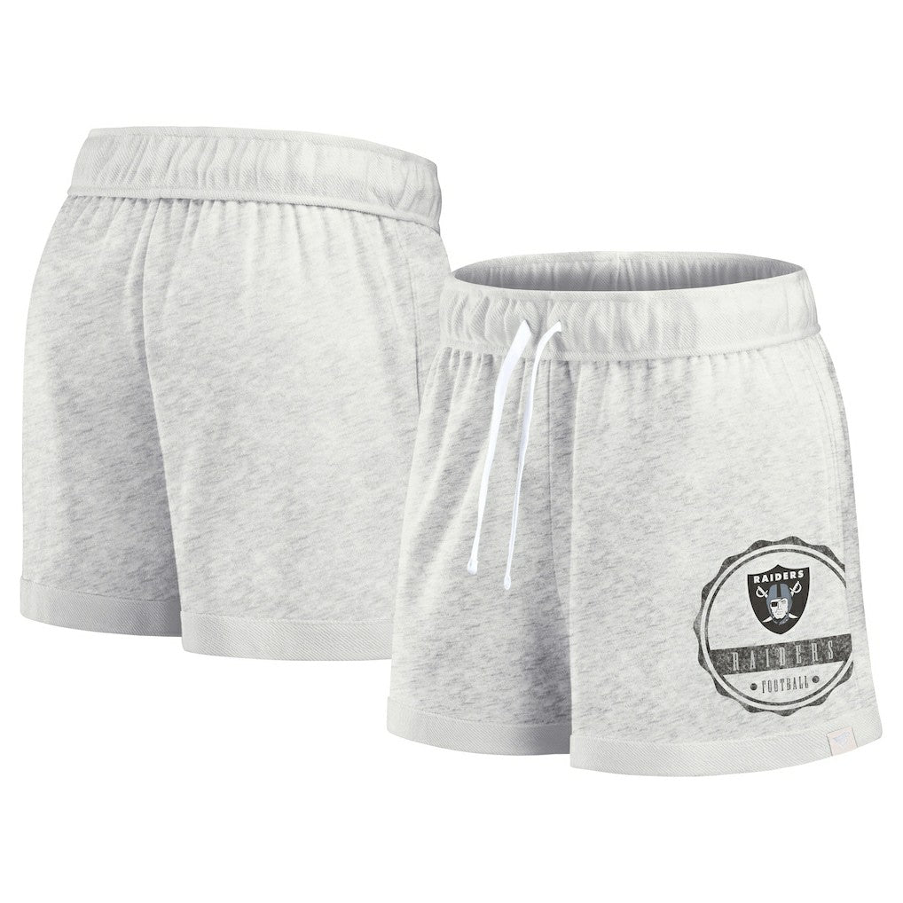 Las Vegas Raiders Women's Vintage Badge Shorts - Oatmeal online