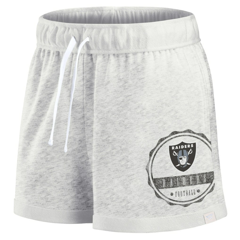 Las Vegas Raiders Women's Vintage Badge Shorts - Oatmeal online