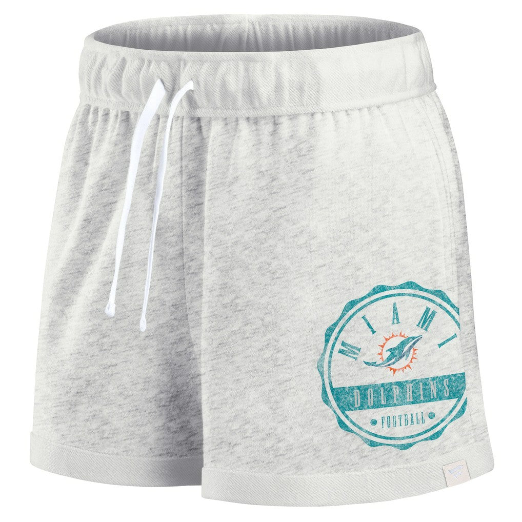 Miami Dolphins Women's Vintage Badge Shorts - Oatmeal for sale