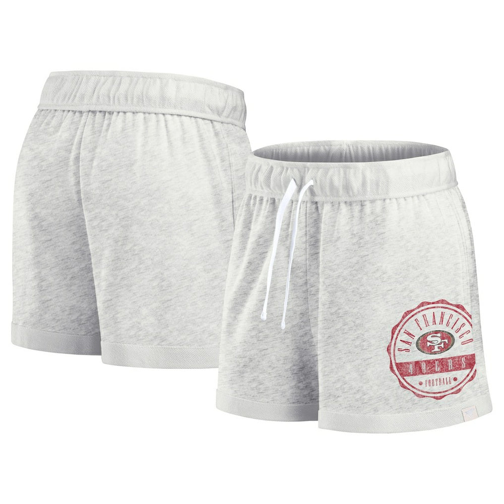 San Francisco 49ers Women's Vintage Badge Shorts - Oatmeal sale