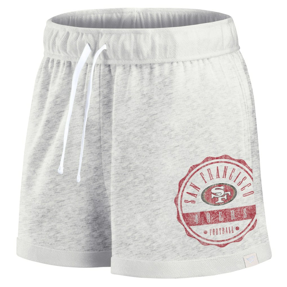 San Francisco 49ers Women's Vintage Badge Shorts - Oatmeal sale