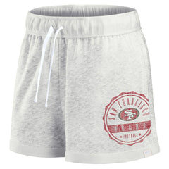 San Francisco 49ers Women's Vintage Badge Shorts - Oatmeal sale