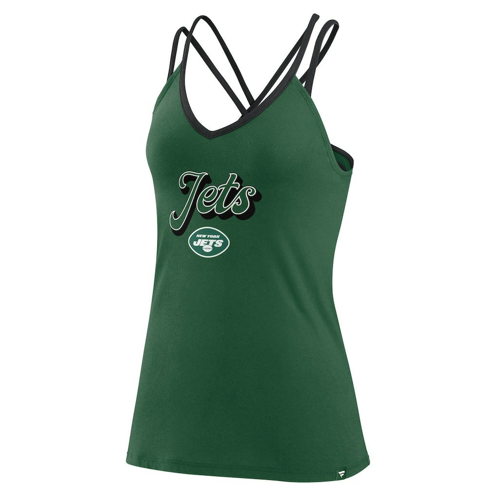 New York Jets Women's Go For It Strappy Crossback Tank Top - Green cheap