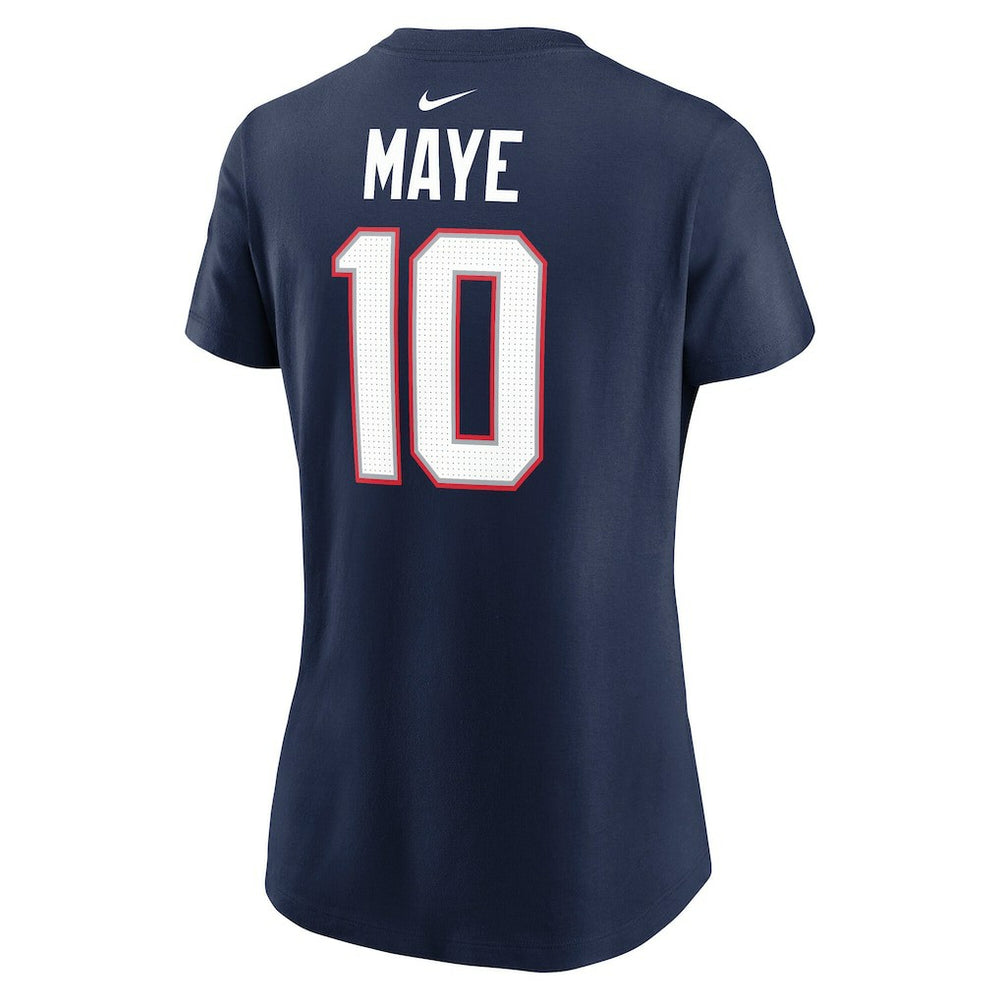 Drake Maye New England Patriots Women's Super Bowl LX Patch Name & Number T-Shirt - Navy | Nike for sale