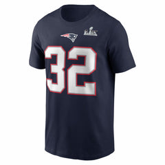 TreVeyon Henderson New England Patriots Super Bowl LX Patch Name & Number T-Shirt - Navy | Nike sale