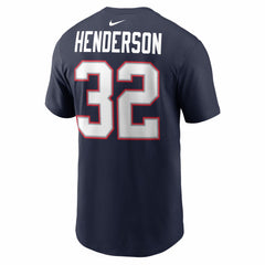 TreVeyon Henderson New England Patriots Super Bowl LX Patch Name & Number T-Shirt - Navy | Nike sale