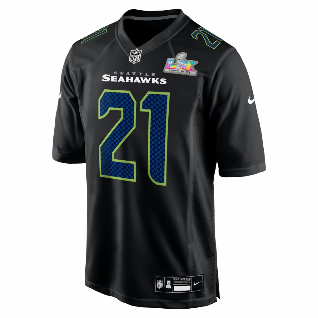 Devon Witherspoon Seattle Seahawks Super Bowl LX Patch Carbon Fashion Game Jersey - Black | Nike sale
