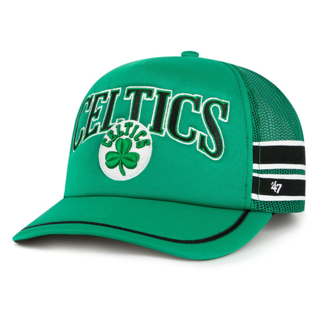 Boston Celtics '47 Sidebrand Stripes Trucker Adjustable Hat - Kelly Green | 47 brand shop