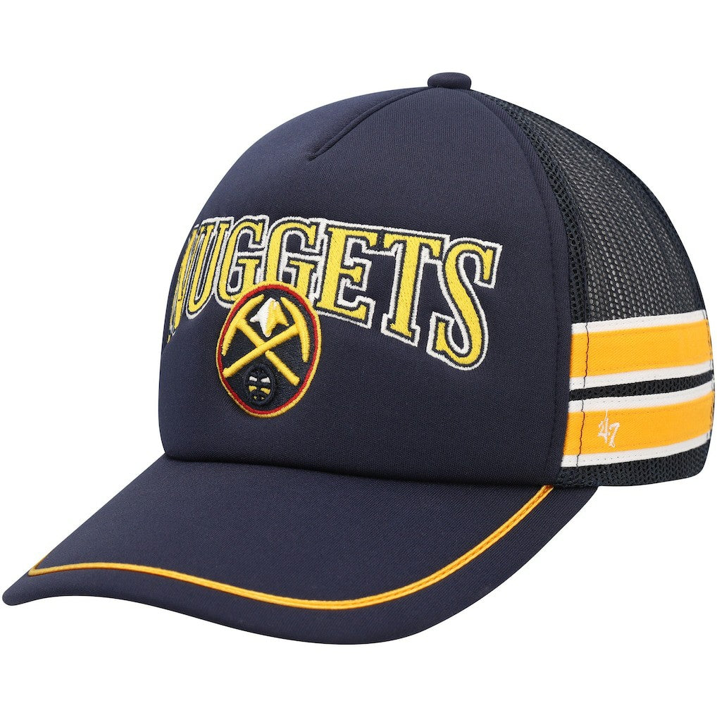 Denver Nuggets '47 Sidebrand Stripes Trucker Adjustable Hat sale - Navy | 47 brand cheap