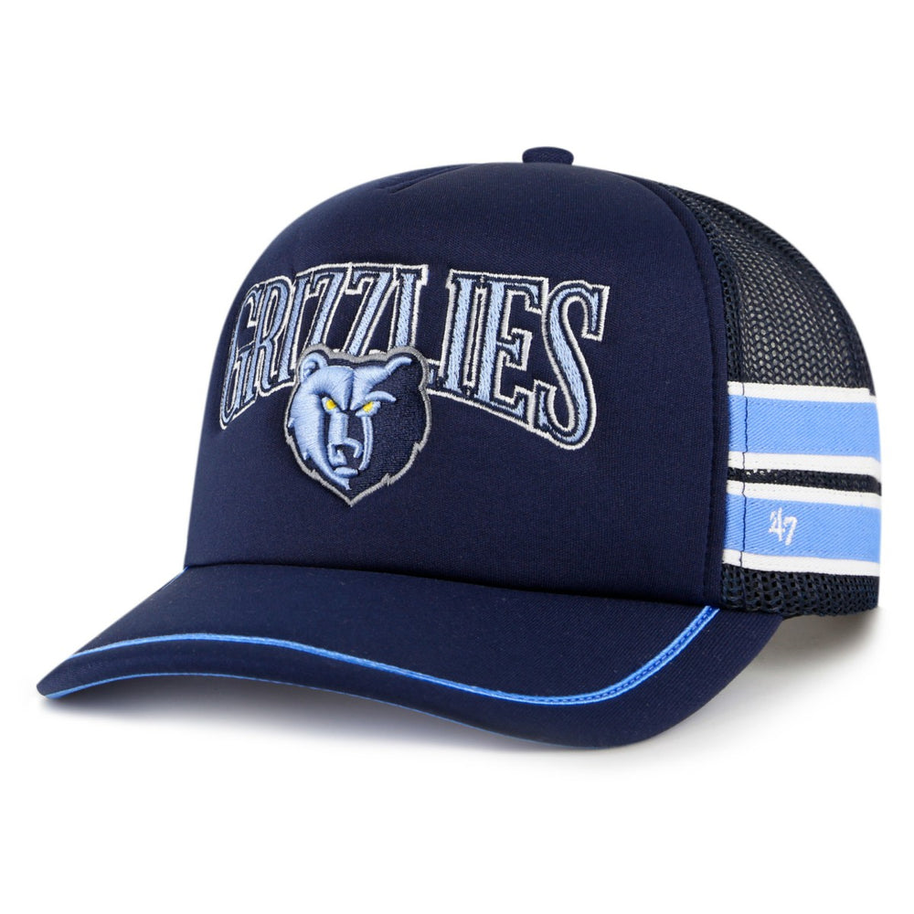 Memphis Grizzlies '47 Sidebrand Stripes Trucker Adjustable Hat - Navy | 47 brand outlet