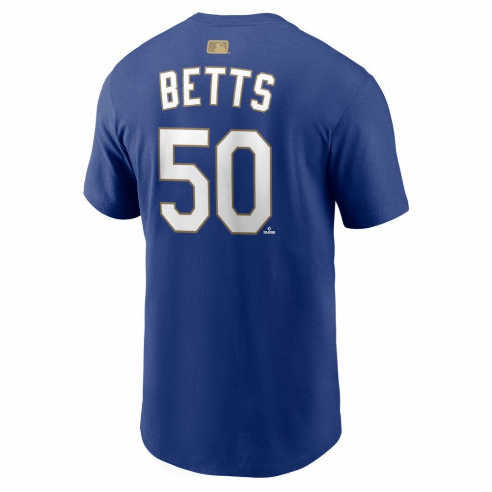 Mookie Betts Los Angeles Dodgers 2026 Gold Collection Name & Number T-Shirt - Royal | Nike