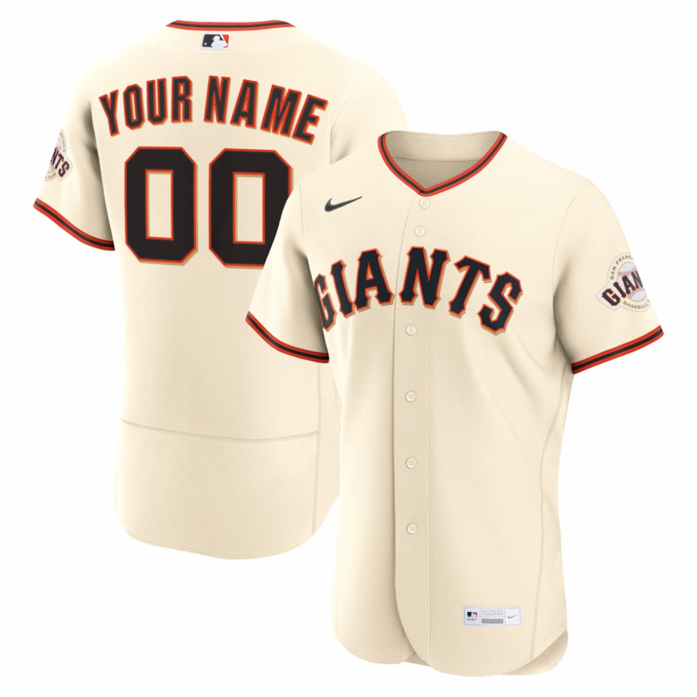 San Francisco Giants Home Authentic Custom Jersey - Cream | Nike