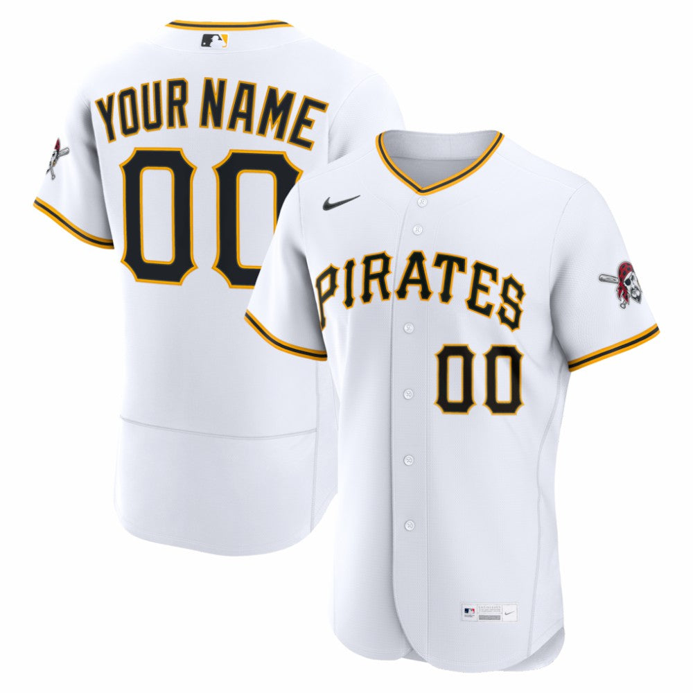 Pittsburgh Pirates Home Authentic Custom Jersey - White | Nike