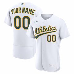 Athletics Home Authentic Custom Jersey - White | Nike