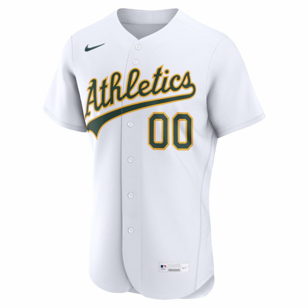 Athletics Home Authentic Custom Jersey - White | Nike