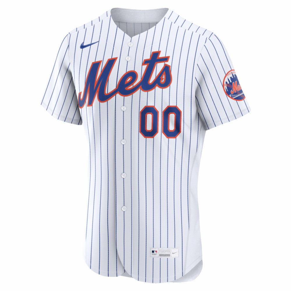 New York Mets Home Authentic Custom Jersey - White | Nike