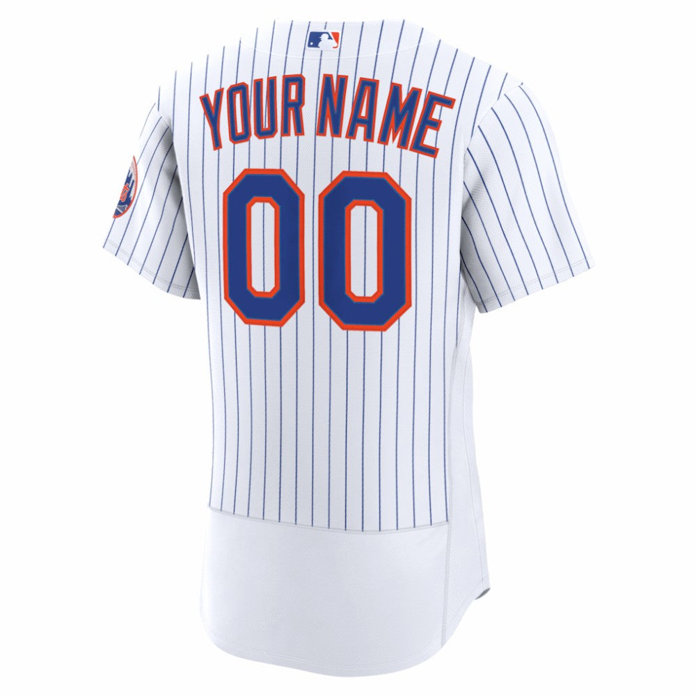New York Mets Home Authentic Custom Jersey - White | Nike