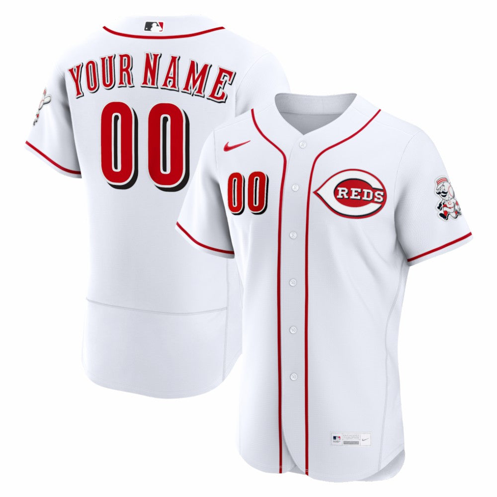 Cincinnati Reds Home Authentic Custom Jersey - White | Nike