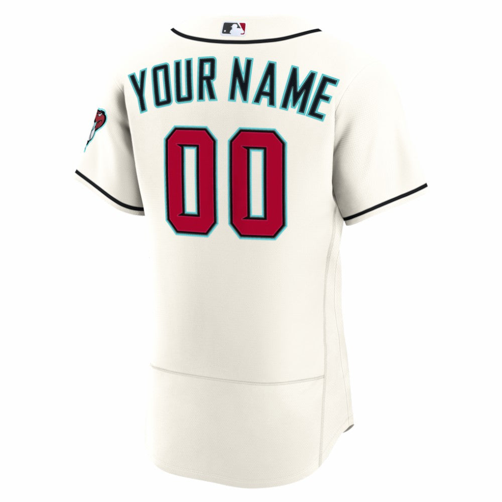 Arizona Diamondbacks Home Authentic Custom Jersey - Cream | Nike