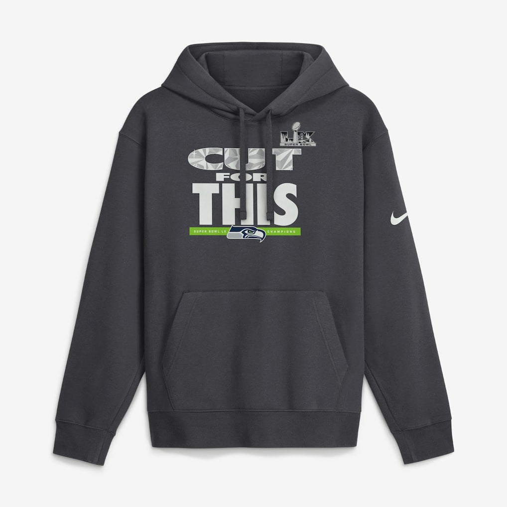 Seattle Seahawks Super Bowl LX Champions Pickoff Move Parade Club Fleece Hoodie - Anthracite | Nike sale