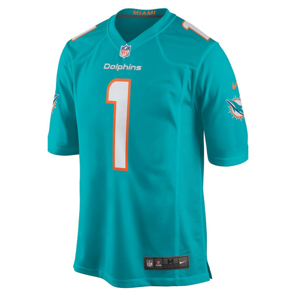 Number 1 Dad Miami Dolphins Game Jersey - Aqua | Nike discount