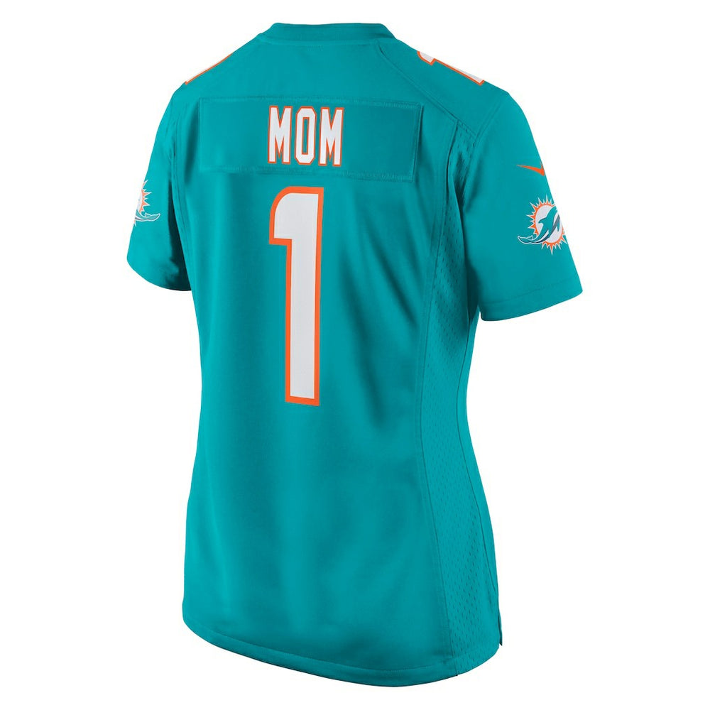 Number 1 Mom Miami Dolphins Women's Game Jersey - Aqua | Nike outlet