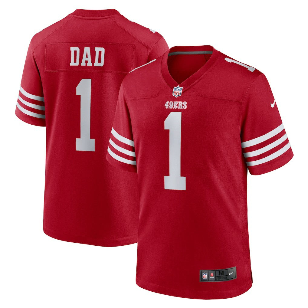 Number 1 Dad San Francisco 49ers Game Jersey - Scarlet | Nike cheap