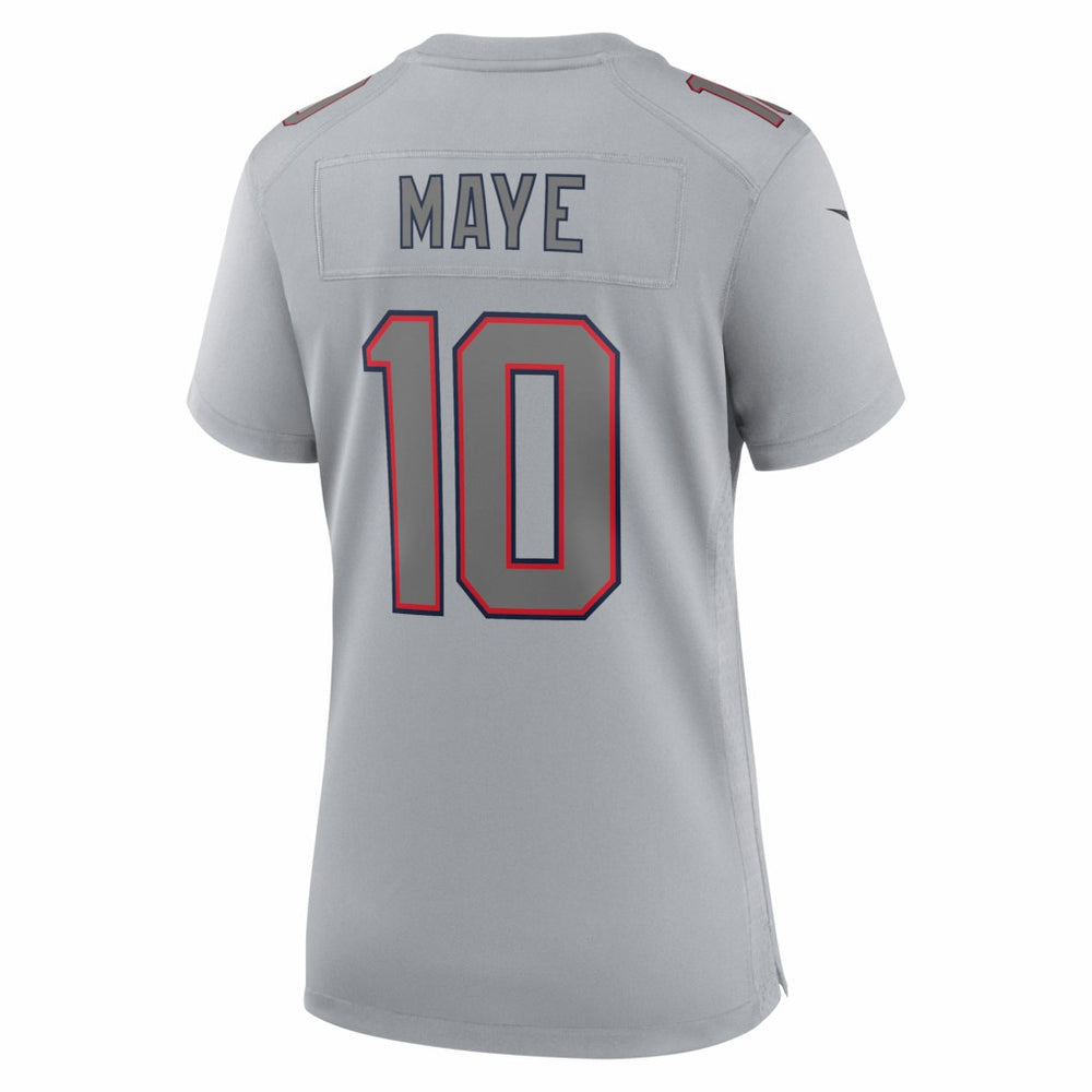 Drake Maye New England Patriots Women's Super Bowl LX Patch Atmosphere Fashion Game Jersey - Silver | Nike sale