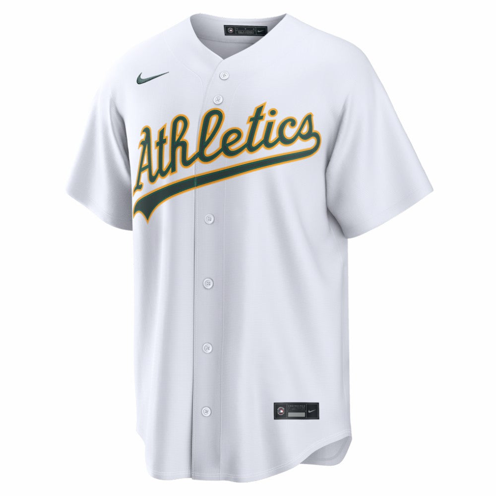 Athletics Home Replica Custom Jersey - White | Nike
