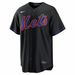 New York Mets Alternate Replica Custom Jersey - Black | Nike