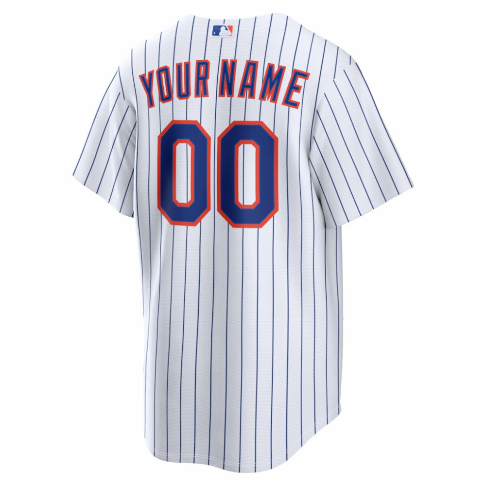 New York Mets Home Replica Custom Jersey - White | Nike