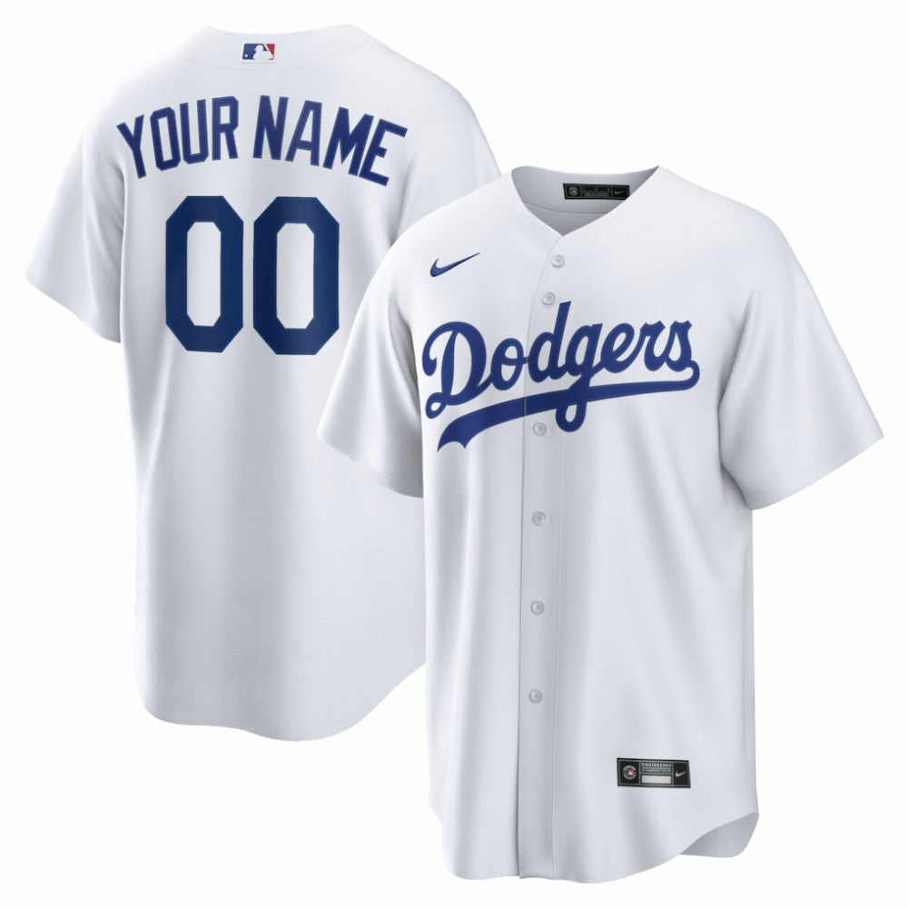 Los Angeles Dodgers Home Replica Custom Jersey - White | Nike