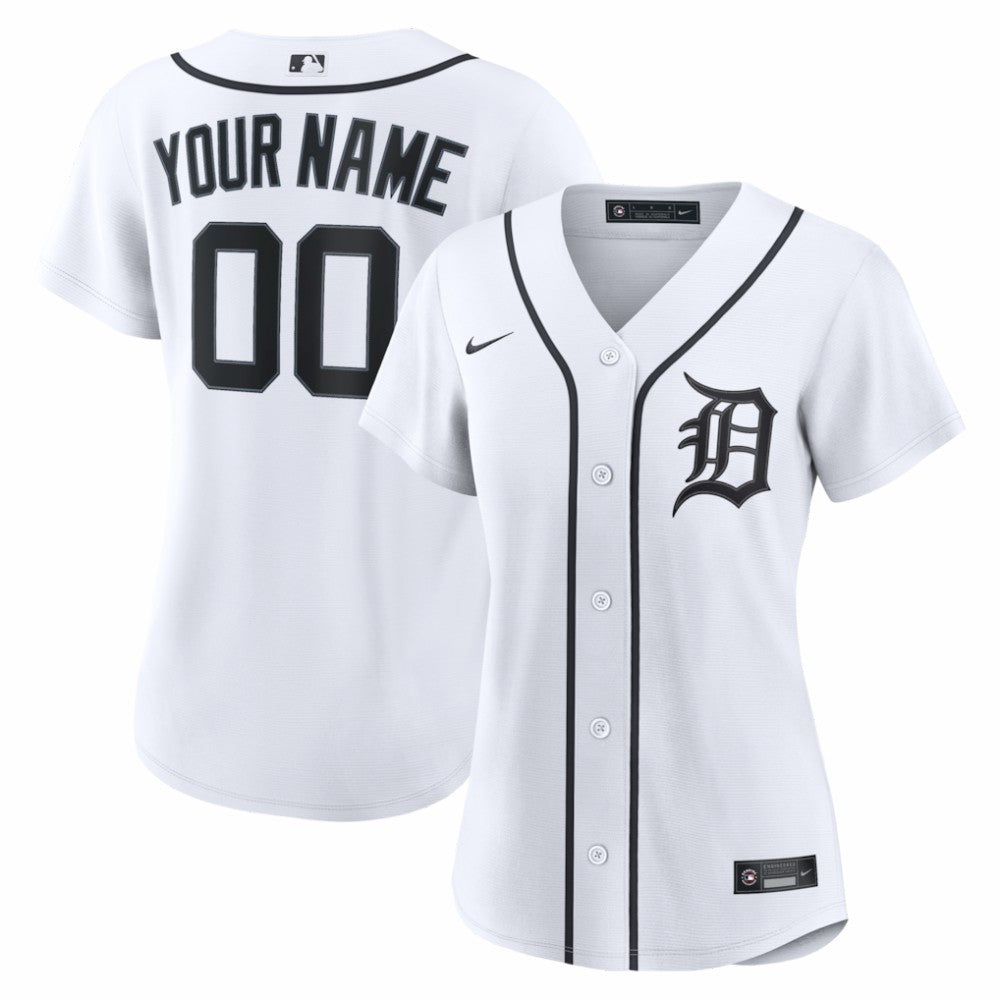 Detroit Tigers Women's Home Replica Custom Jersey - White | Nike