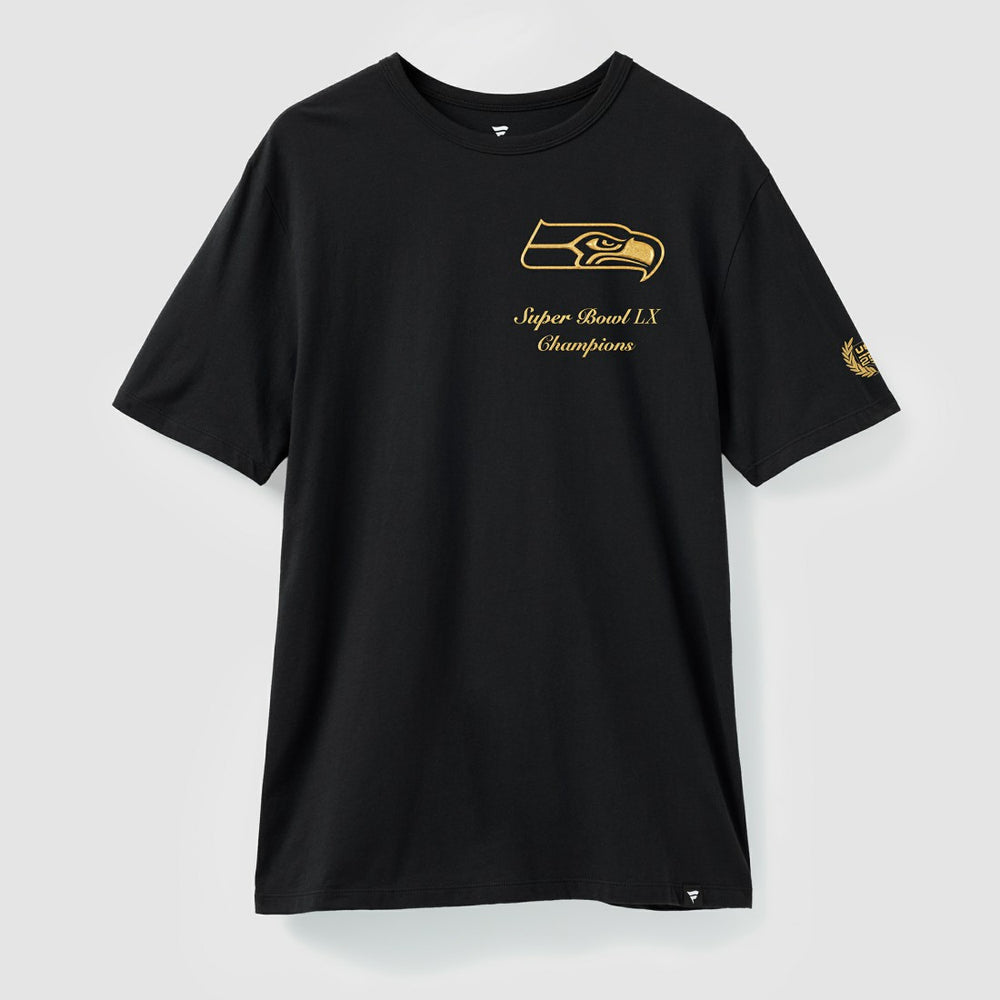 Seattle Seahawks Super Bowl LX Champions USA 250 NFL Gold Standard T-Shirt - Black cheap