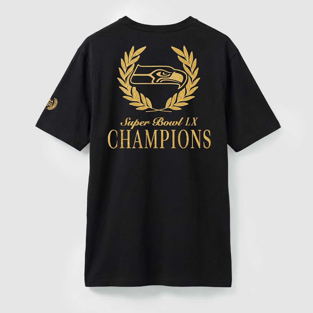 Seattle Seahawks Super Bowl LX Champions USA 250 NFL Gold Standard T-Shirt - Black cheap