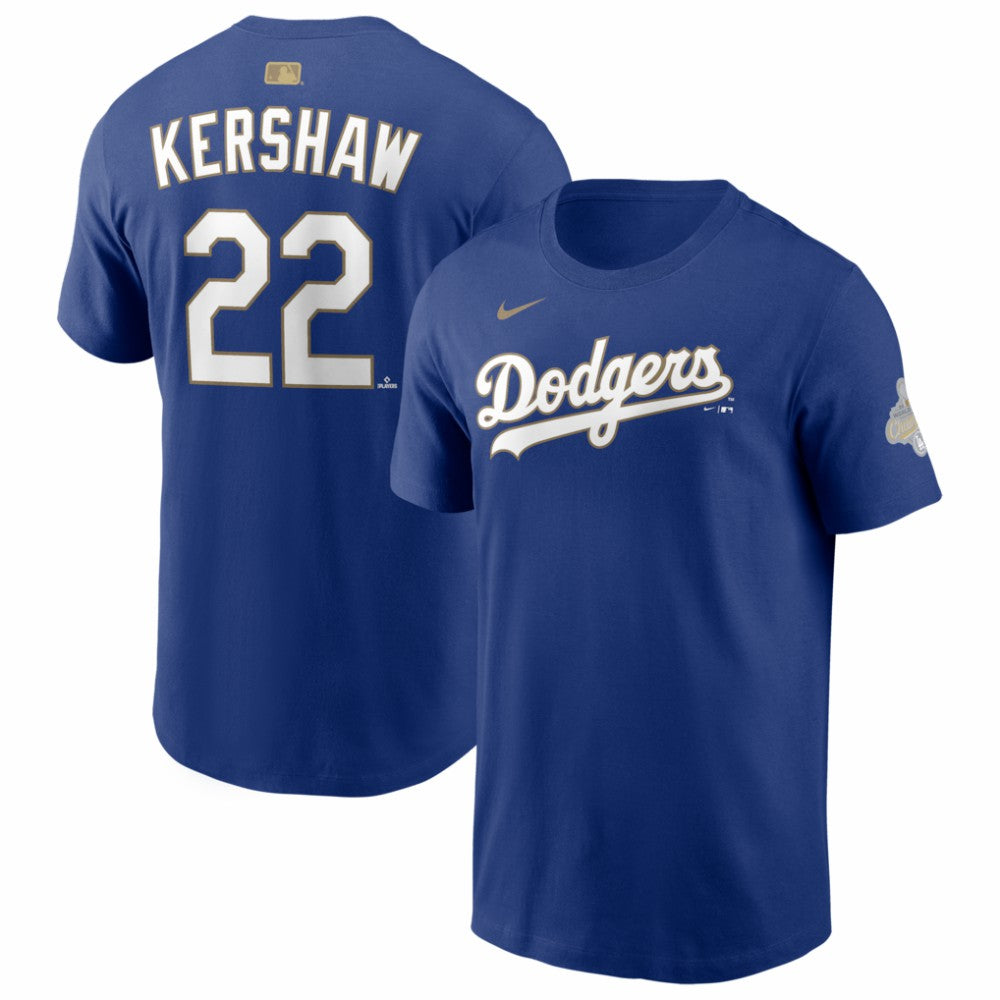 Clayton Kershaw Los Angeles Dodgers 2026 Gold Collection Name & Number T-Shirt - Royal | Nike