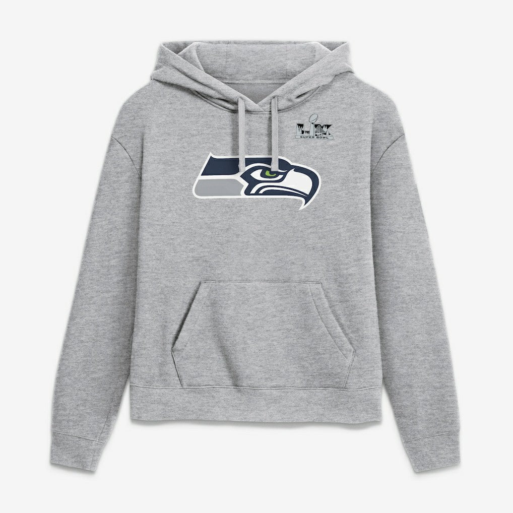 Jaxon Smith-Njigba Seattle Seahawks Women's Super Bowl LX Champions Patch Name & Number Hoodie - Heather Gray | Nike sale