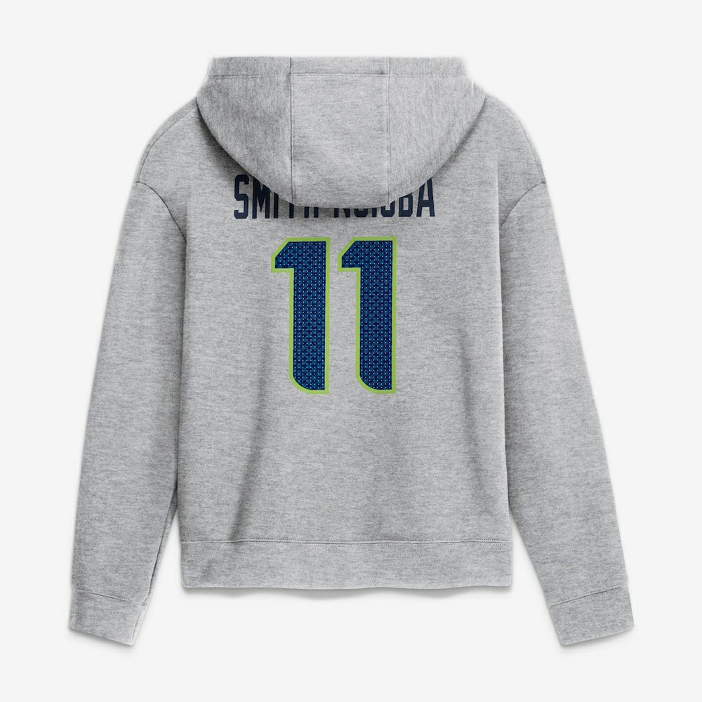 Jaxon Smith-Njigba Seattle Seahawks Women's Super Bowl LX Champions Patch Name & Number Hoodie - Heather Gray | Nike sale