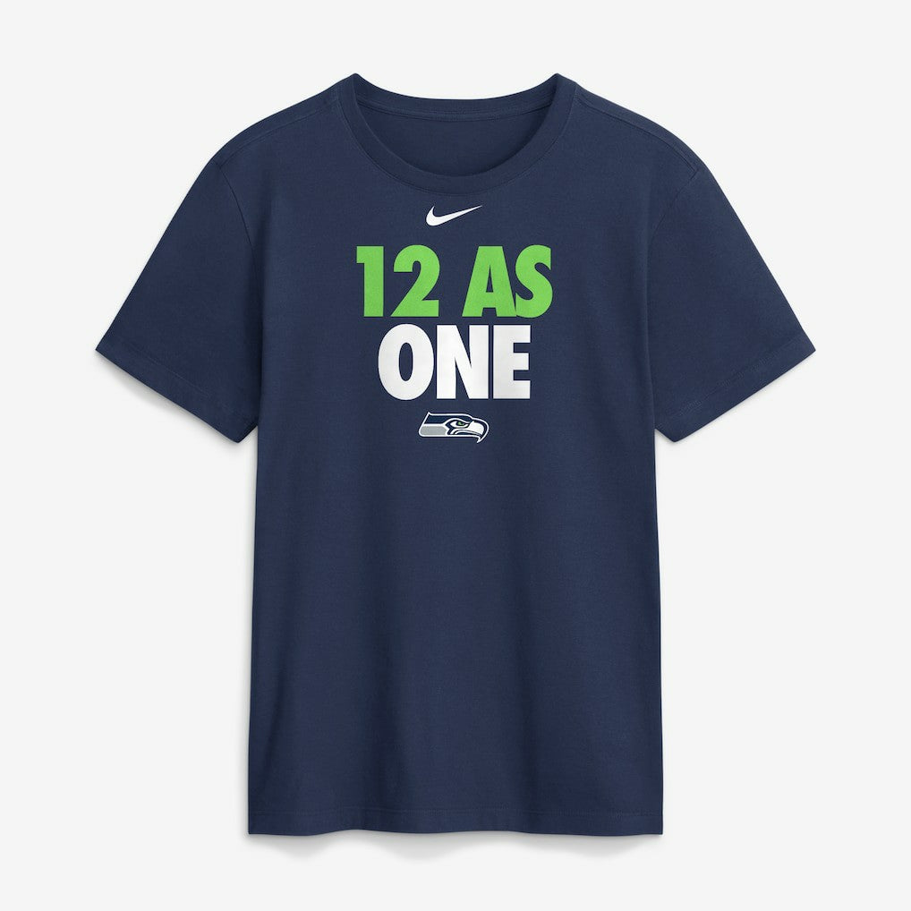 Seattle Seahawks 12 As One T-Shirt - Navy | Nike outlet