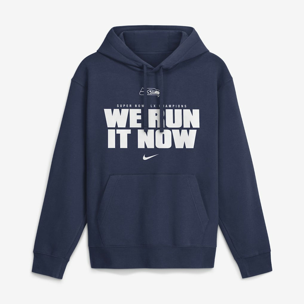 Seattle Seahawks Super Bowl LX Champions Club Fleece Hoodie - College Navy | Nike on sale