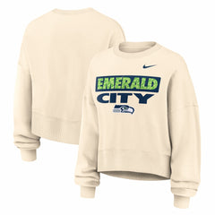 Seattle Seahawks Women's Deep Threat Phoenix Sweatshirt - Natural | Nike on sale